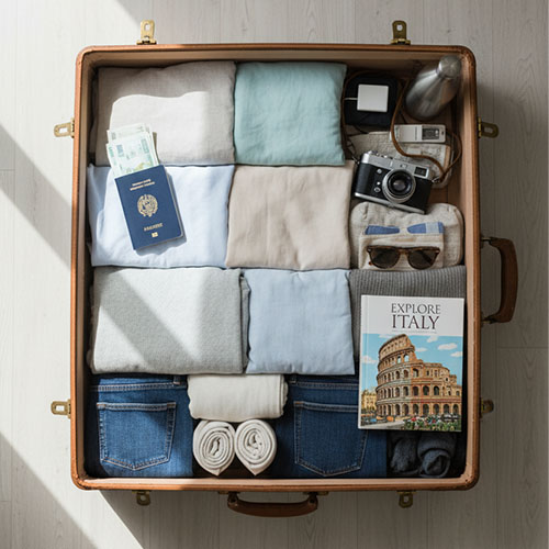 Packing travel preparation